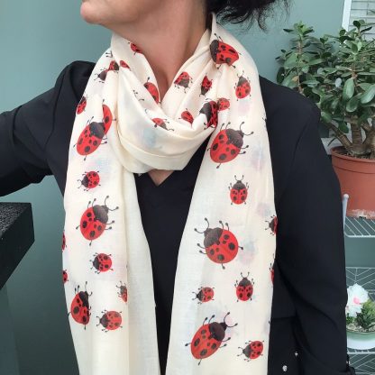 Ladybird Scarf - Hand Printed in the UK - FREE gift box personalisation - Image 5