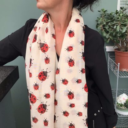 Ladybird Scarf - Hand Printed in the UK - FREE gift box personalisation - Image 6