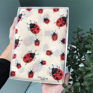 Ladybird Scarf - Hand Printed in the UK - FREE gift box personalisation