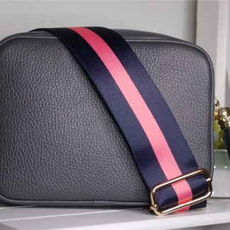 Navy and Pink Bag Strap