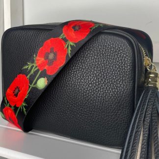 Poppy Print Bag Strap