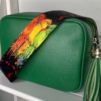 Parrot Print Bag Strap