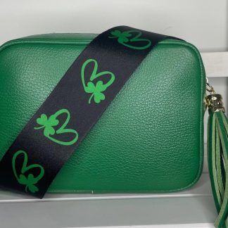 Irish Shamrock Heart Print Bag Strap