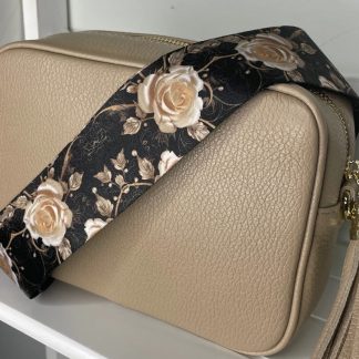 Gothic White Roses Bag Strap