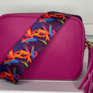 Multicoloured Orchid bag strap