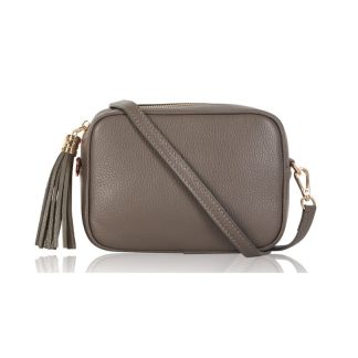 Cinder Crossbody Bag Single Zip. One main compartment with an internal side slip pocket and a detachable strap