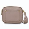 Cinder Crossbody Bag with two separate zipped compartments, and a matching detachable strap