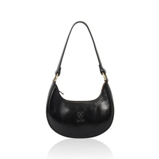 Black genuine italian leather bag