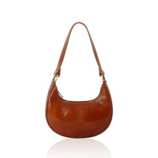 Dark Tan genuine italian leather bag