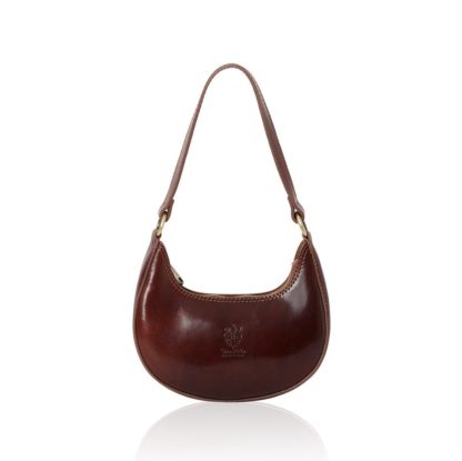 Light Chocolate Brown genuine italian leather bag