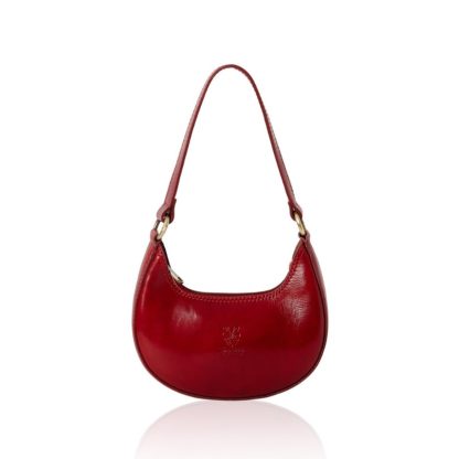 Dark Red genuine italian leather bag